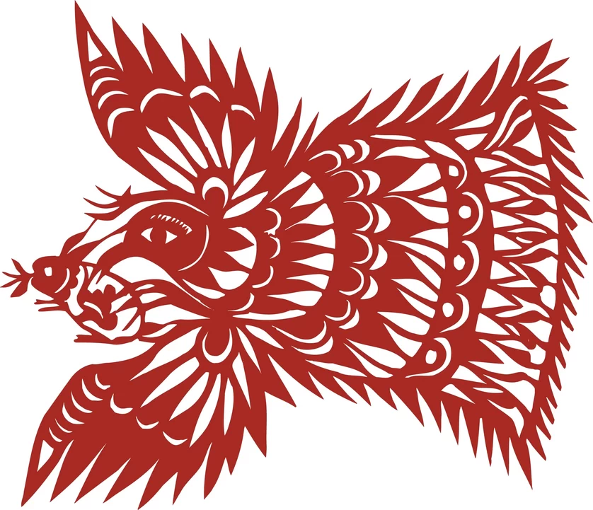 中国风中式传统喜庆民俗人物动物窗花剪纸插画边框AI矢量PNG素材【595】